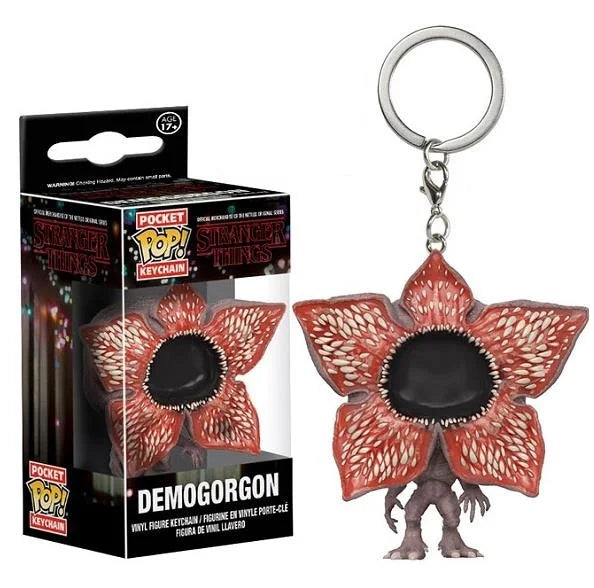 Funko POP NEW Arrive  Keychain ELEVEN Demogorgon DUSTIN Barb Steve Robin  Keychain Toy Vinyl Figure Model Kid Toys
