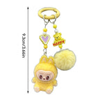 Labubu Resin Heart Keychain