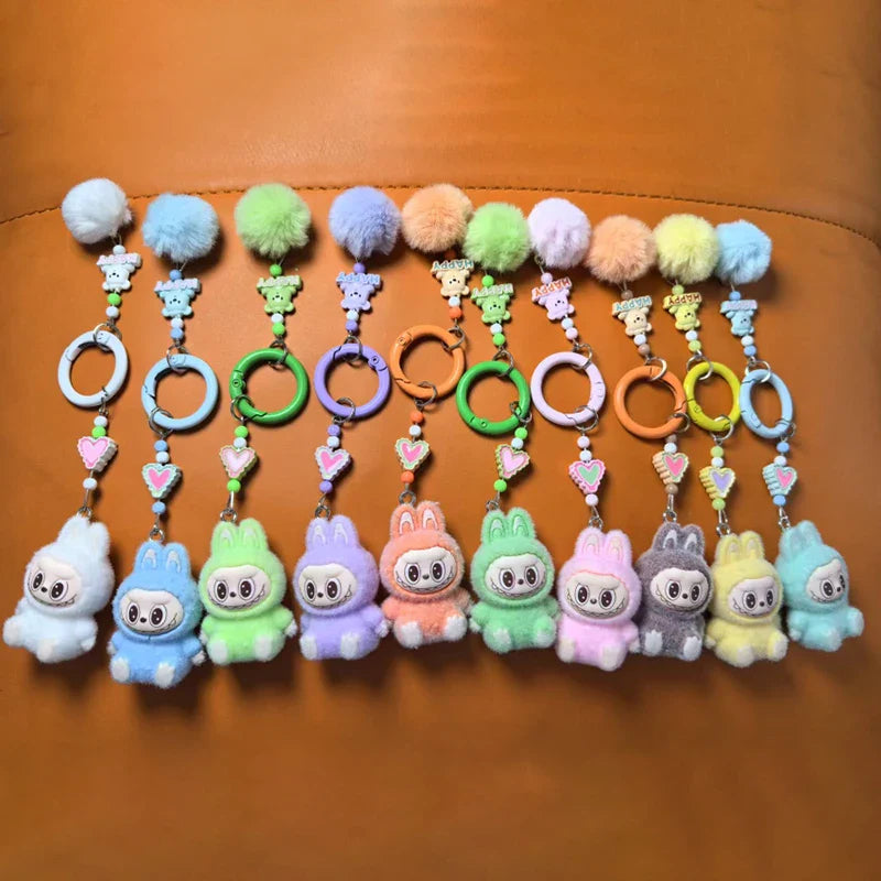 Labubu Resin Heart Keychain