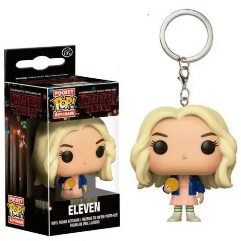 Funko POP NEW Arrive  Keychain ELEVEN Demogorgon DUSTIN Barb Steve Robin  Keychain Toy Vinyl Figure Model Kid Toys